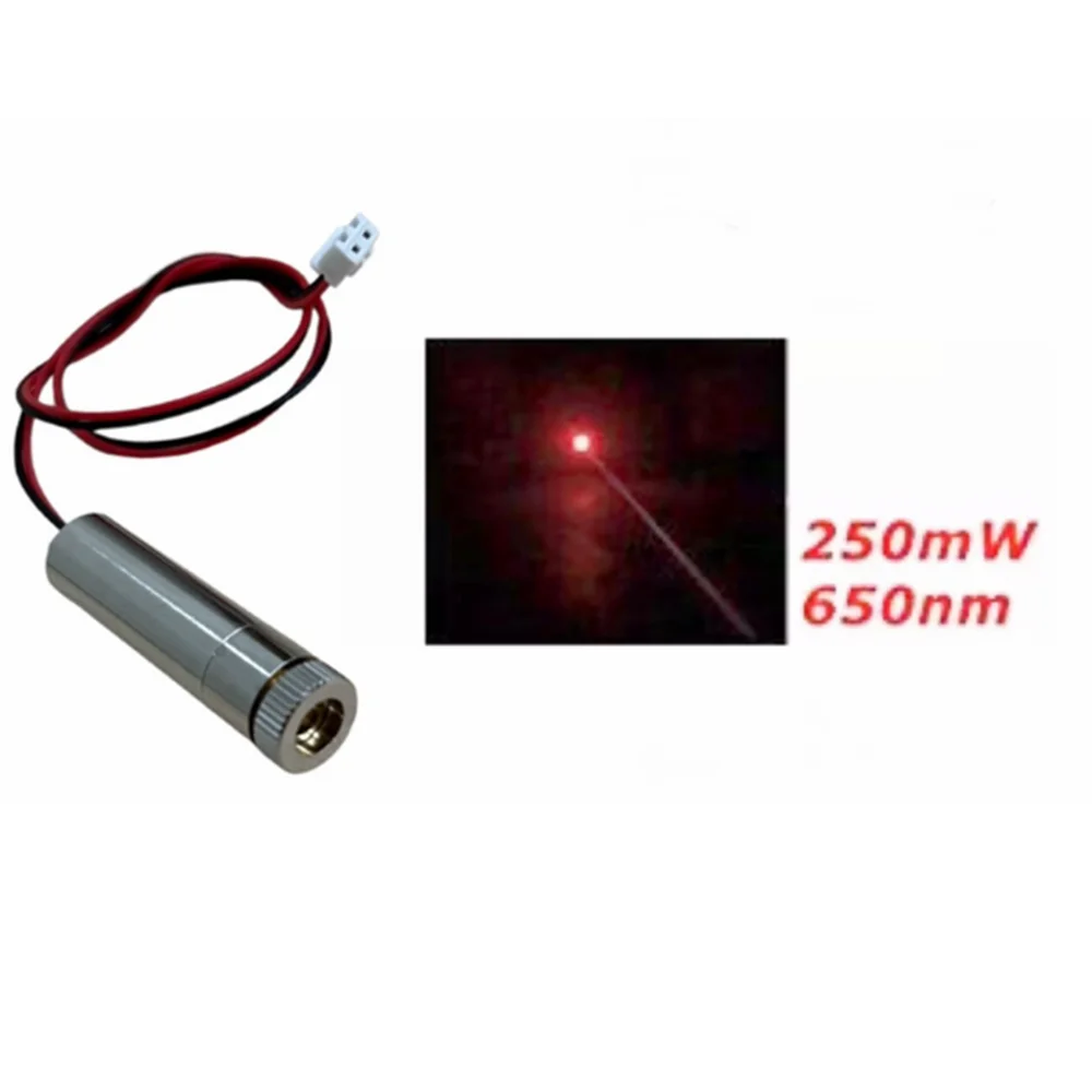 

650nm 250mw Red Laser Module XH2.54 terminal connector 12 * 45mm