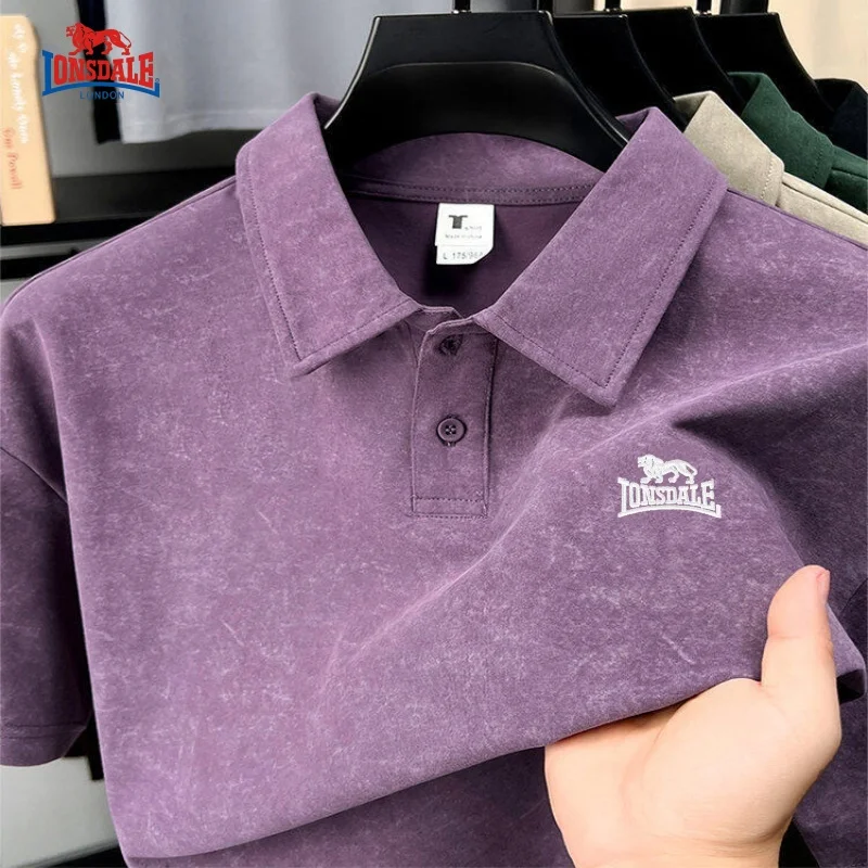

New Summer Men's High Quality Tie Dyeing Retro Short Sleeve Polo Shirt Trendy Fashion Business Casual Comfortable T-shirt Top