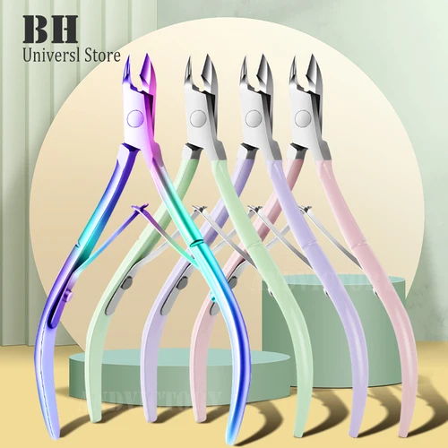 Imagen 1 del producto Cortaúñas profesional de acero inoxidable para cutículas, cortador de alicates para manicura y pedicura, herramientas de belleza para uñas