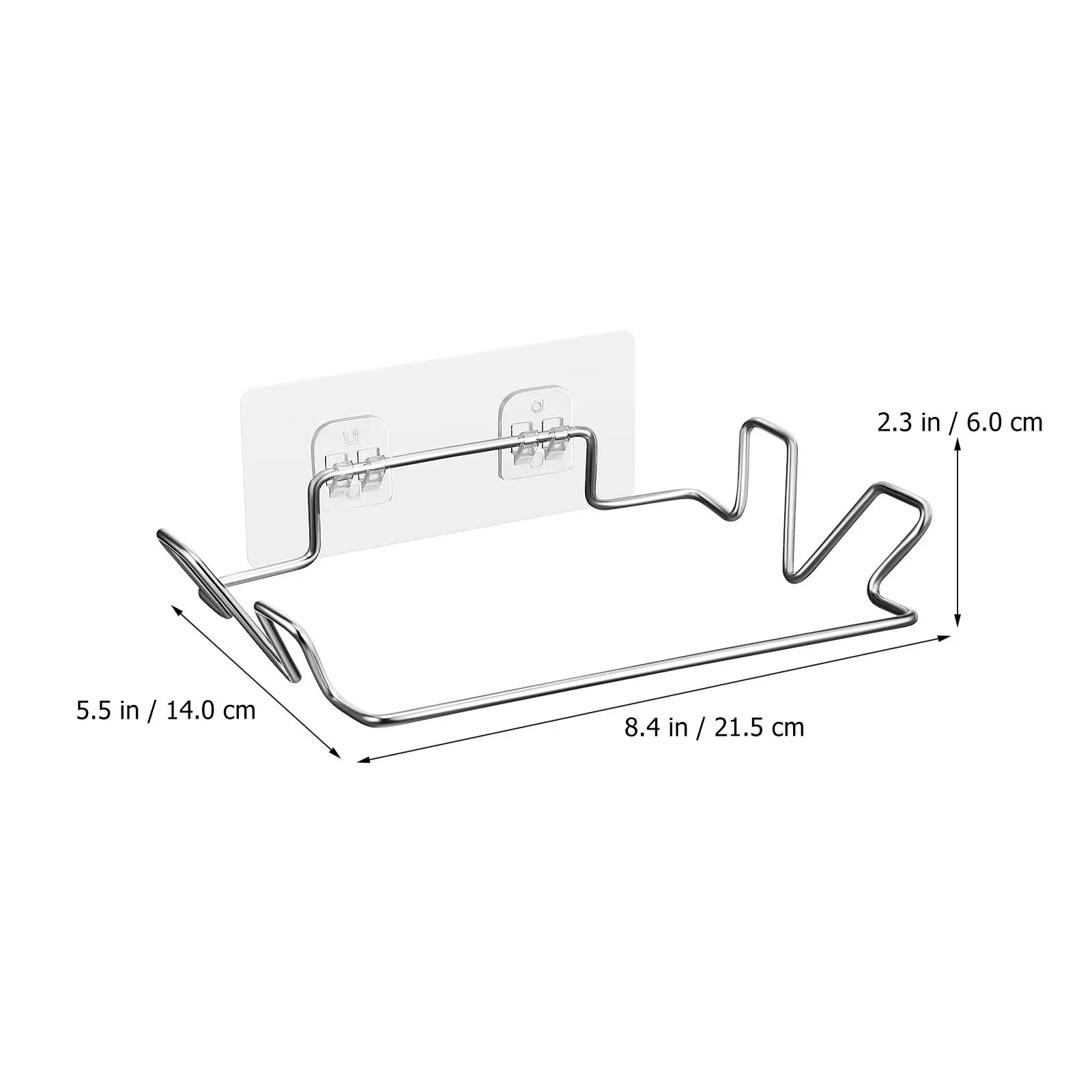4Sets Trash Bag Holder Stainless Steel Hanging Design Kitchen Bathroom Garbage Storage Rack Cabinet Door Stickers Included