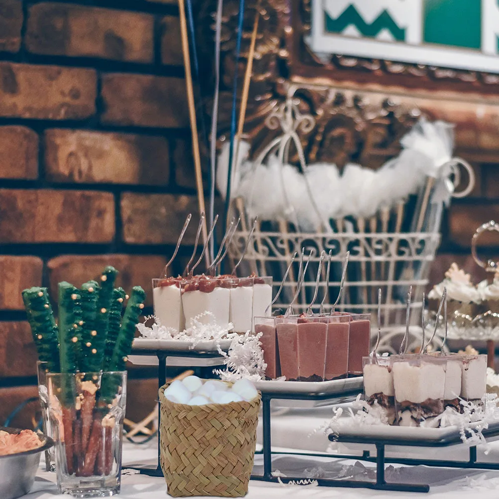 

20Pcs Wedding Candy Box Natural Straw Woven Treat Container for Party Favors Holiday Gift Packaging Storage Box