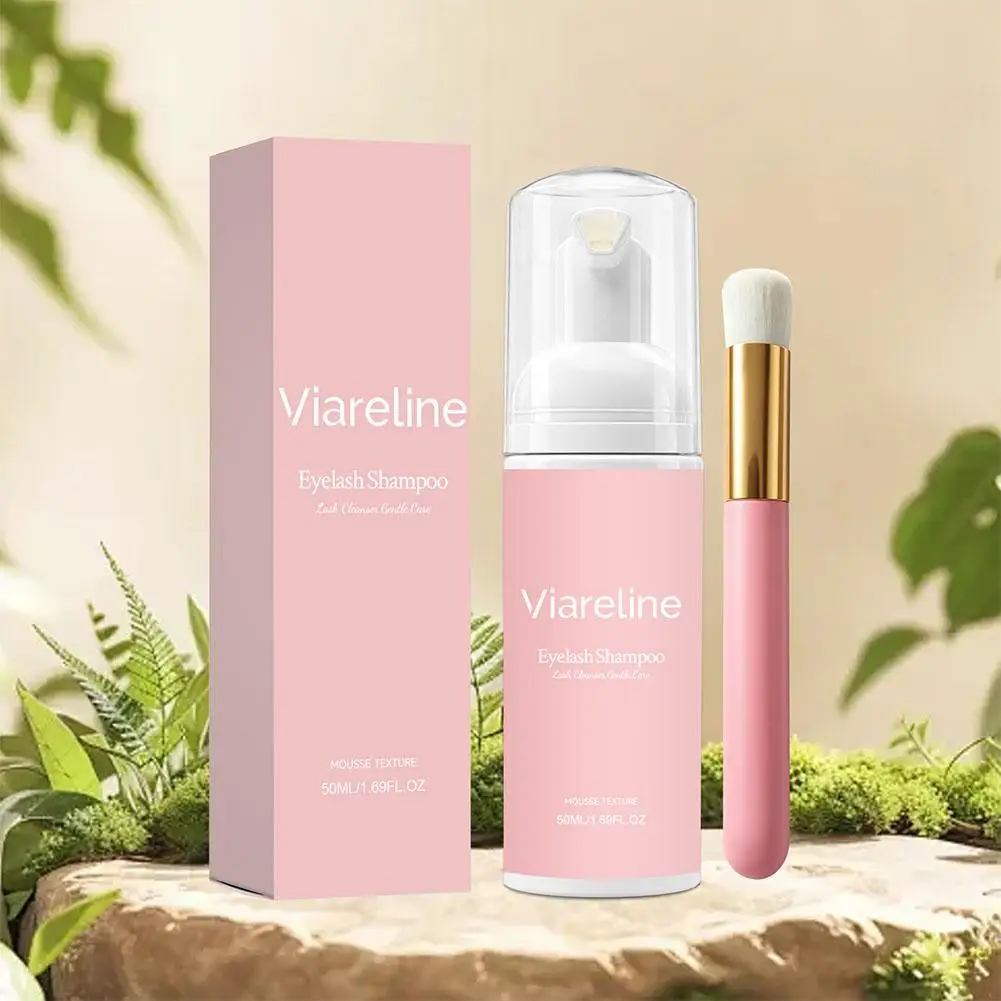 Wimpernreinigungsschaum, sanftes ölfreies Wimpernshampoo, Make-up-Entferner, nicht reizende Augenpflege 50ml – Detail 9
