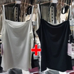 2/1PCS Summer Sexy Black Tank Top Women Sleeveless T-Shirt Fitness Sport Vest Tank Top Simple Solid Thin Camisole Female Undies