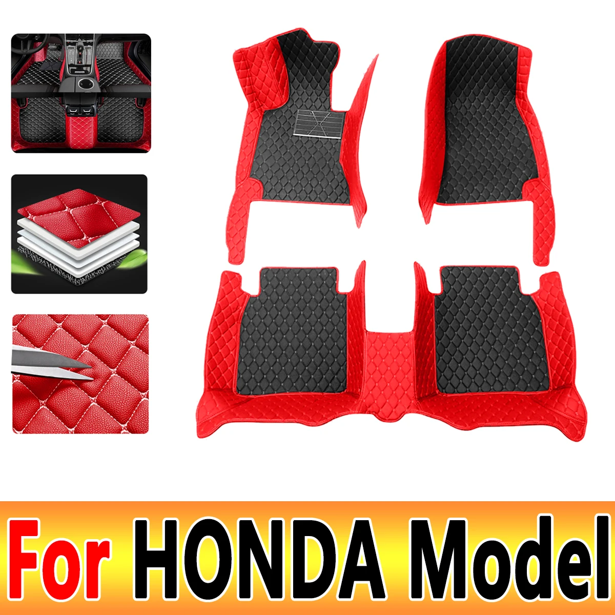 Car Mats Floor For HONDA Prelude 2doos BRV S2000 life Legend SPIRIOR STEP WGN Car Accessories 2022 2023