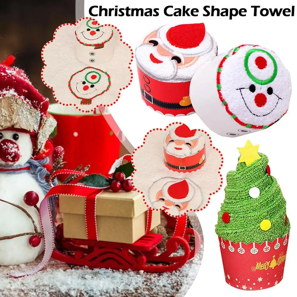 1PC Christmas Soft New Christmas Hand Towel Red Santa Wash Home Year Face Gift Towel Bathroom Hand New K7N7