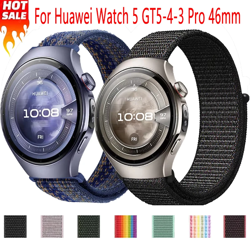 20mm 22mm Nylon Strap For Huawei Watch 5 GT5-4-3 Pro 46mm Bracelet Wristband For Amazfit Balance 2/GTR/GTS/Bip 6/Active 2 Correa