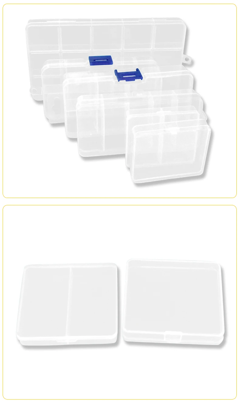 Kunststoff Box Lagerung Container Transparente Fach Einstellbare Organizer Box Für Schmuck Taste Hardware Schraube Abnehmbare Fall – Detail 7