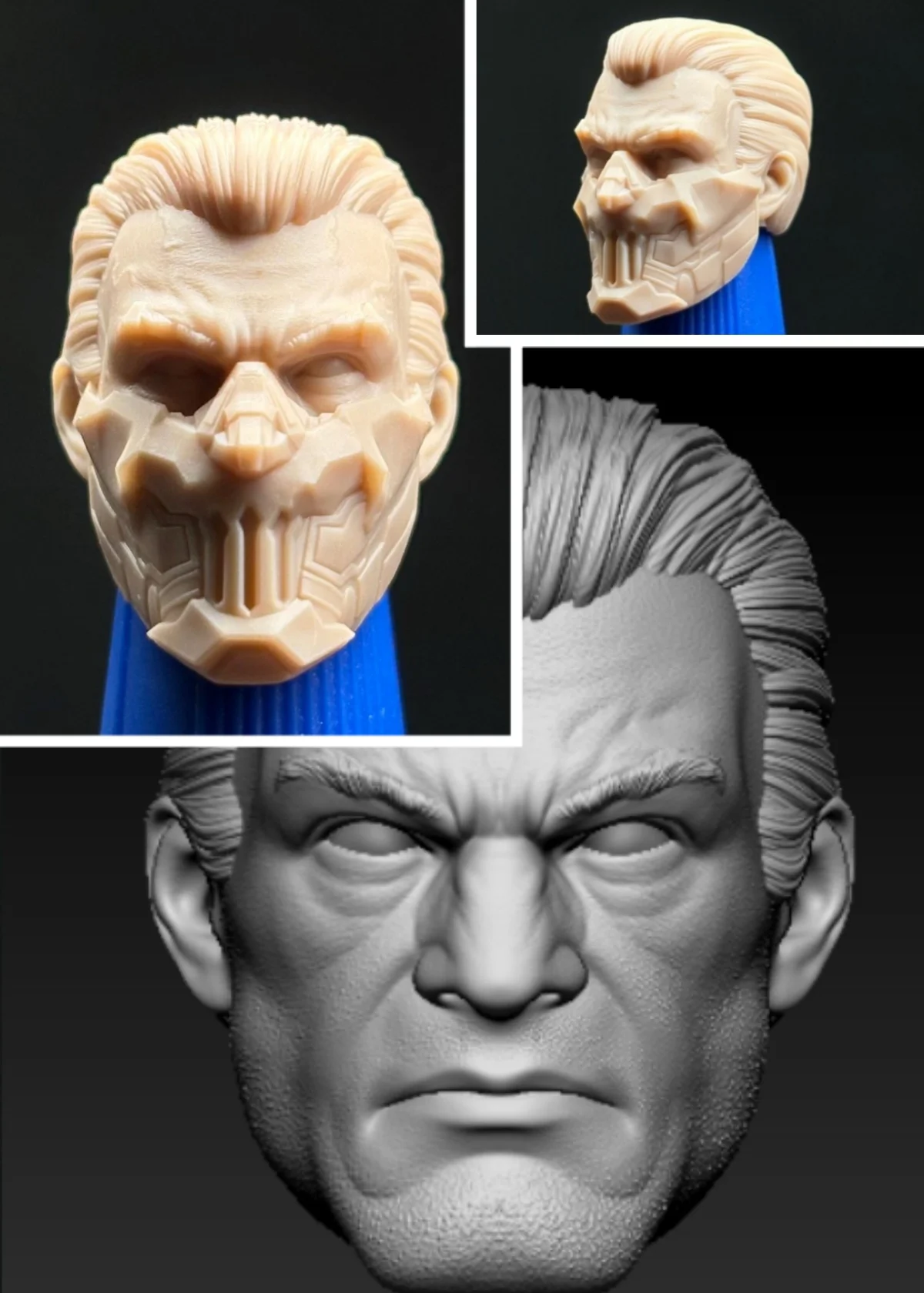 【30days Made】1/12 Scale Male Soldier Antihero Comic Character Unpainted Resin Head Sculpt Accessories Fit 6''Action Figure Toys