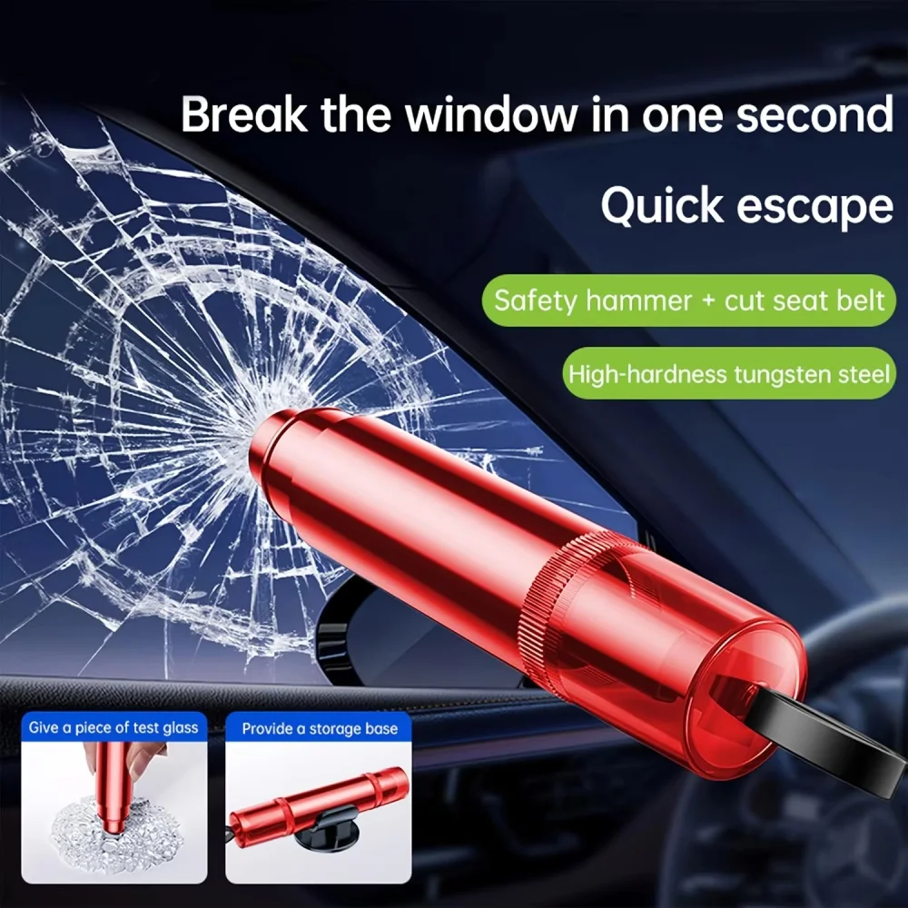 New 2-in-1 Mini Car Safety Hammer Car Glass Window Breaker Escape And Rescue Tool With Seat Belt Cutting Tool Car Parts