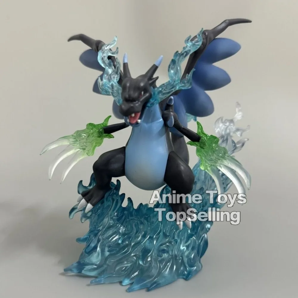 18 سنتيمتر أنيمي بوكيمون الشكل Charizard X عمل أرقام بولي كلوريد الفينيل تمثال سطح المكتب الزينة جمع نموذج اللعب الهدايا