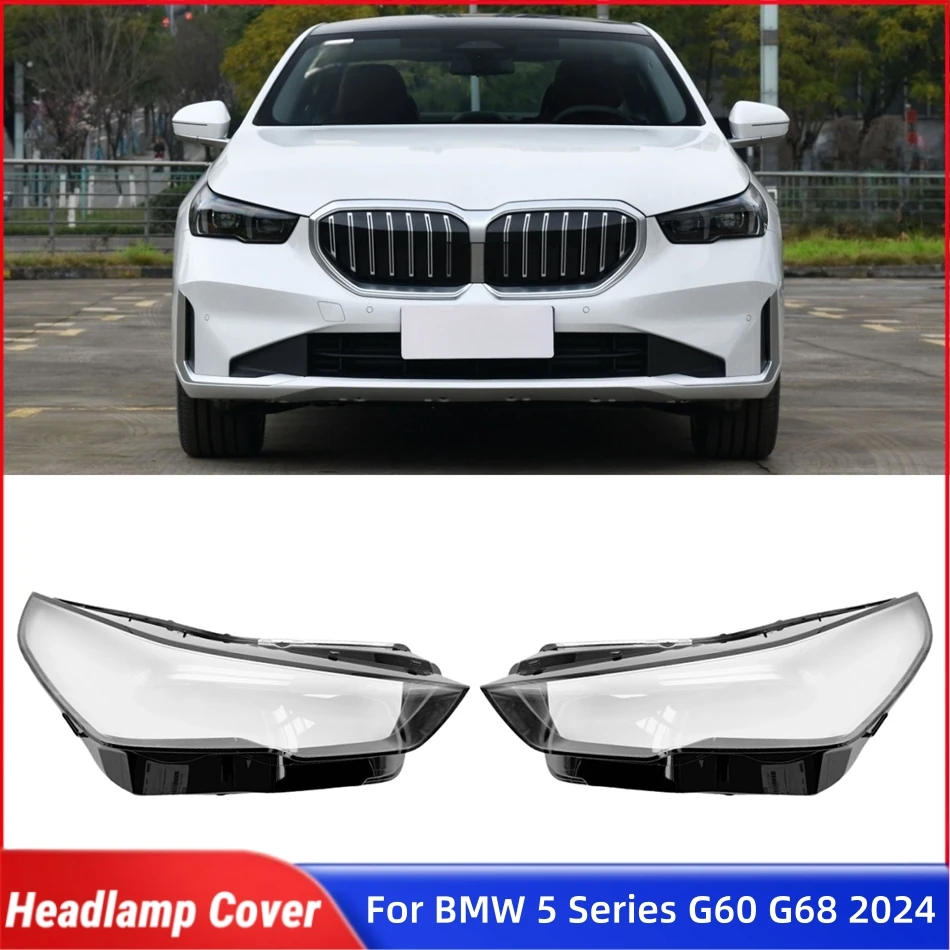 

Для BMW 5 серии G60 G68 2024, автомобильные аксессуары, абажуры, корпус фары, передняя фара автомобиля, крышка объектива, корпус