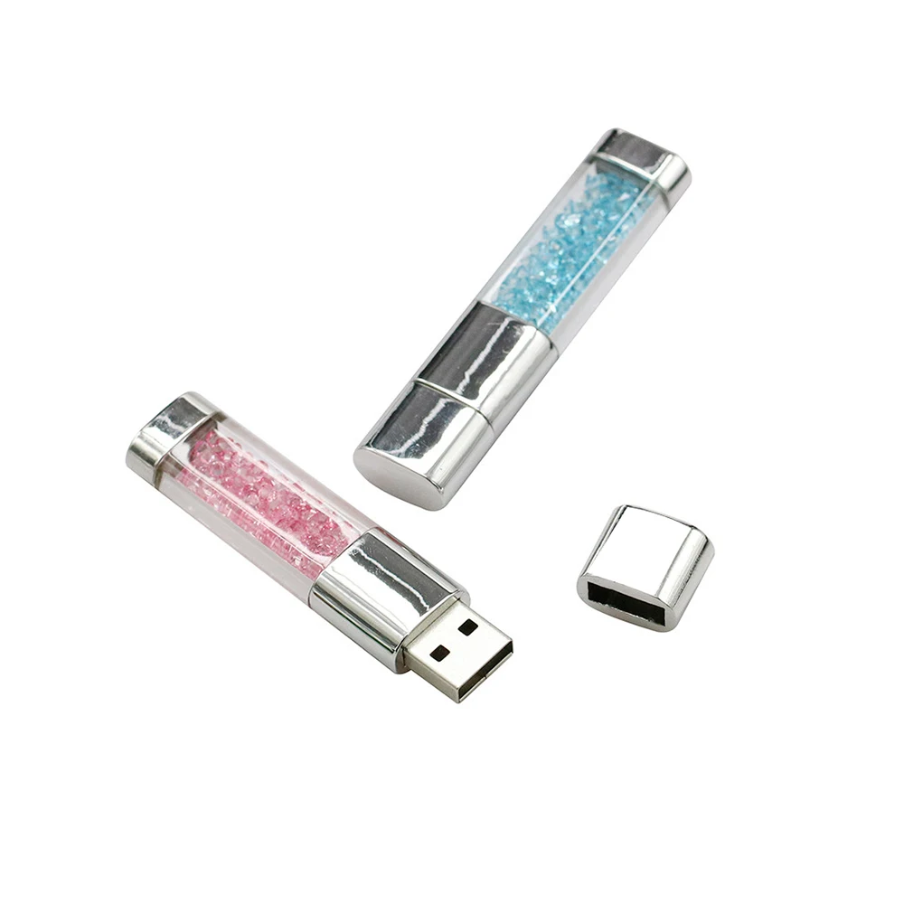 Creative Crystal Pendrive USB 64GB Flash Pen Drive 4GB Bộ nhớ 8GB Stick 16GB 32GB Bộ nhớ quà cưới 128GB