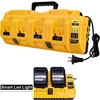 USB 포트가 있는 리튬 이온 배터리 충전기, Dewalt DCB104 4 포트 고속 충전기, DCB120 DCB127 DCB200, 12V, 14.4V, 18V, 20V 1