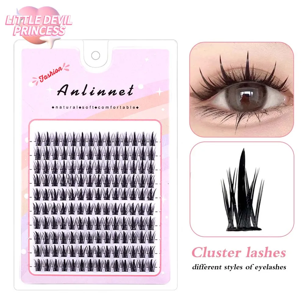 140 clusters label false eyelashes Soft lash clusters eyelashes makeup tools Single cluster grafting eyelash extension cosmetics