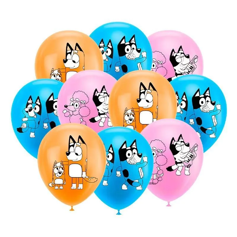

Набор из 18 латексных шаров Bluey (12 дюймов) для тематической вечеринки, украшения на день рождения, детского праздника, игрушка-подарок для детей