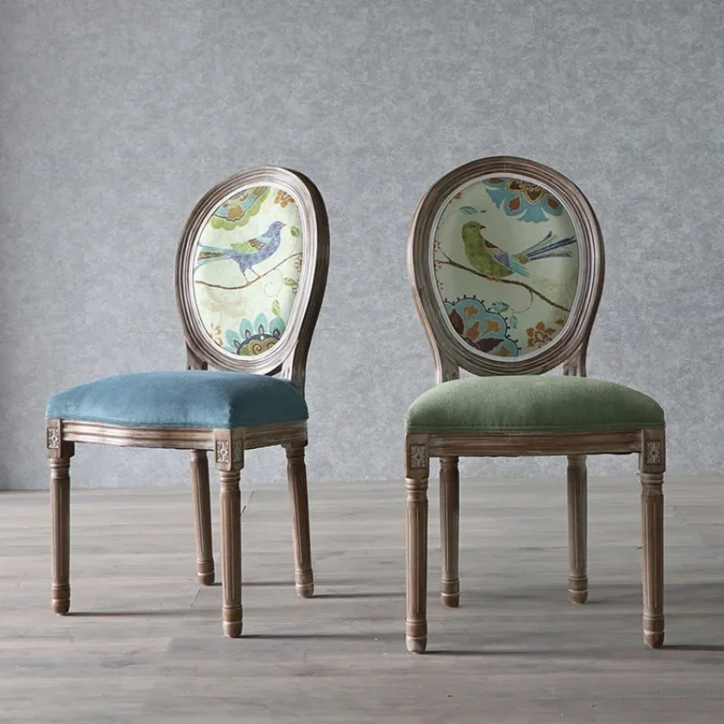 كراسي الطعام الأوروبية الرجعية مطعم القديمة الصلبة الخشب البراز الأثاث منتشر مقهى فندق جديد الصينية مصمم الأزياء كرسي