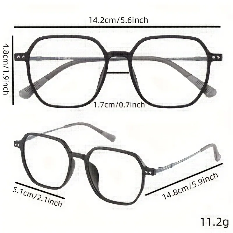 Quadratische Retro-Lesebrille für Damen +1,10 bis +4,00 Stärke für den täglichen Gebrauch – Detail 6