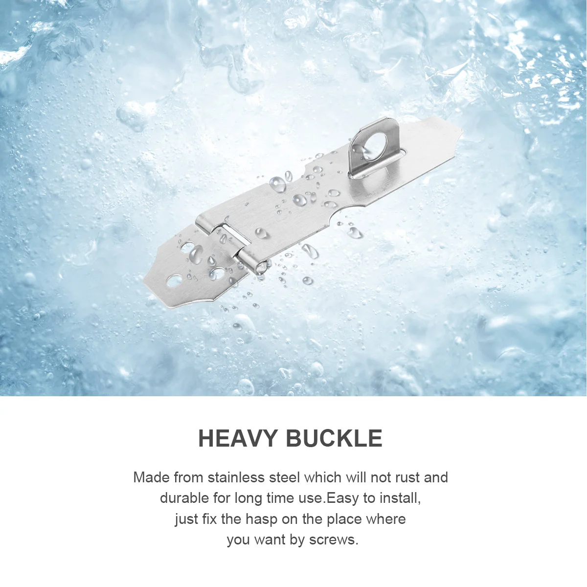 

20Pcs Stainless Steel Padlock Hasp Heavy Duty Latch Clasp for Door Window Cabinet Gate Anti-Theft Lock Padlock Hasp