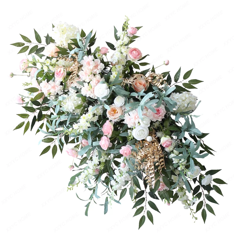 

White Arch Decorative Flowers Mori Style Plant Floriculture Wedding Scene Layout Props Road Lead Flower Stage Road Lead Flower