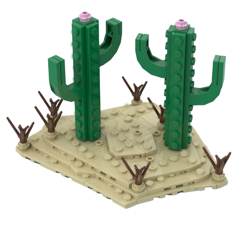 131 قطعة بناء الصبار الصحراء الطوب عرض دور كتل نموذج التعليمية لتقوم بها بنفسك تجميع لعبة هدايا عيد الميلاد بنين بنات