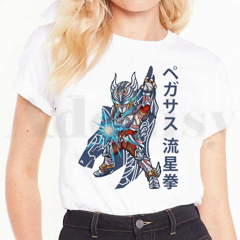 Saint Seiya Pegasus Phoenix Anime Harajuku Tshirt Hip Hop Girl Print Top Tees Harajuku Tshirts Men Fashion Summer T-shirt