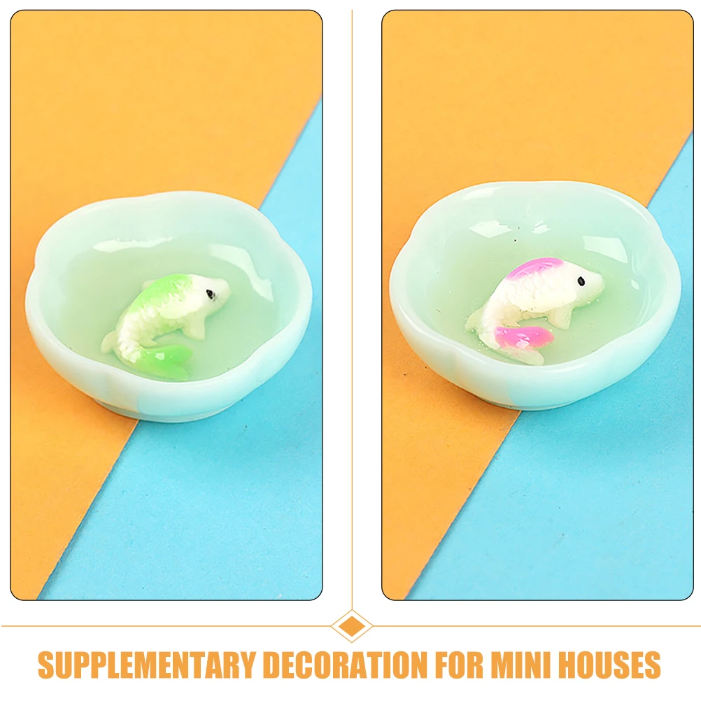 

Decoration Simulated Fish Bowl Ornament Tiny Fake Portable Miniature Statue Baby