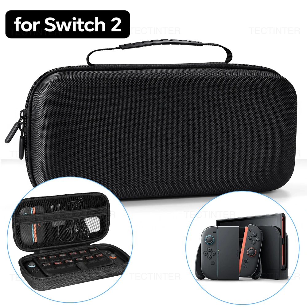 Tragbare Tragetasche für Nintendo Switch 2 Konsole Große Kapazität Aufbewahrungstasche EVA Hartschale für NS Switch 2 Spielzubehör
