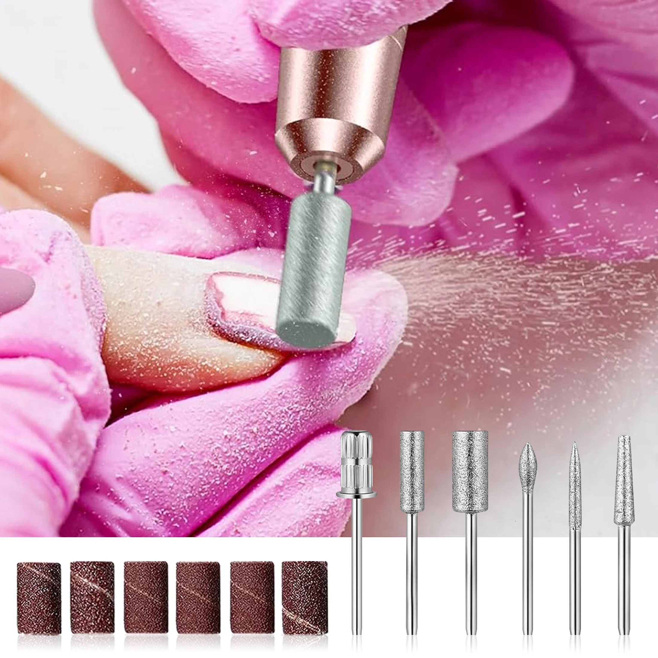 6pcs Tool Accessories Polishing Head Wheel Head Abrasive Mounted Electric Drill Bit Wheel Grinding Stone For Rotary