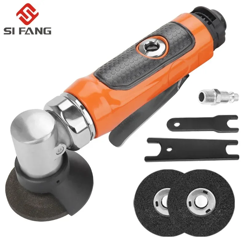 2Inch Air Angle Die Grinder 90 Degree Pneumatic Grinding Machine Cut Off Polisher Air Tool Set With Spanner Wrench 15,000 RPM