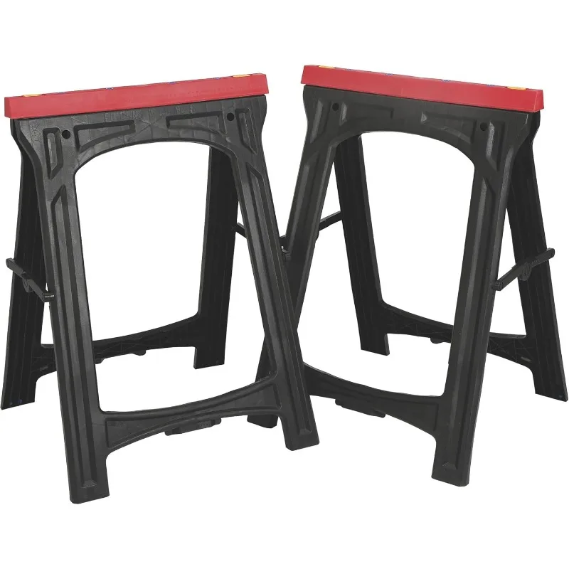 

Plastic Foldable Sawhorses, 1 Pair - 700-Lb. Total Capacity