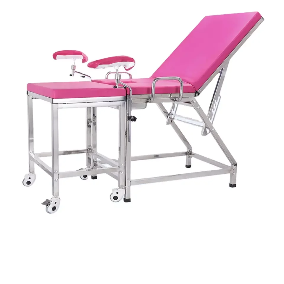 Hospital Manual Gynaecology Examination Table Obstetric Delivery Bed