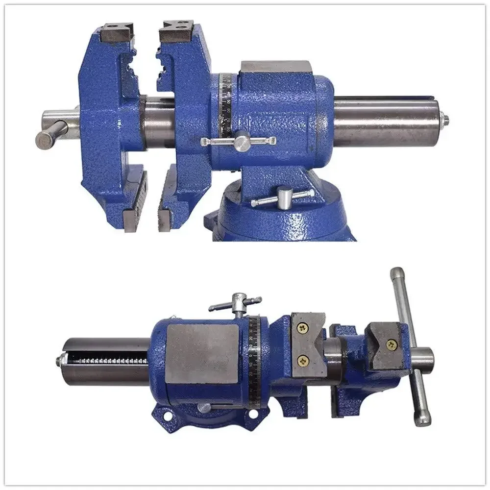 5 Inches Multifunctional Bench Vise 360° Rotatable Workbench Jaw Ductile Cast Iron Vise for Woodworking Welding