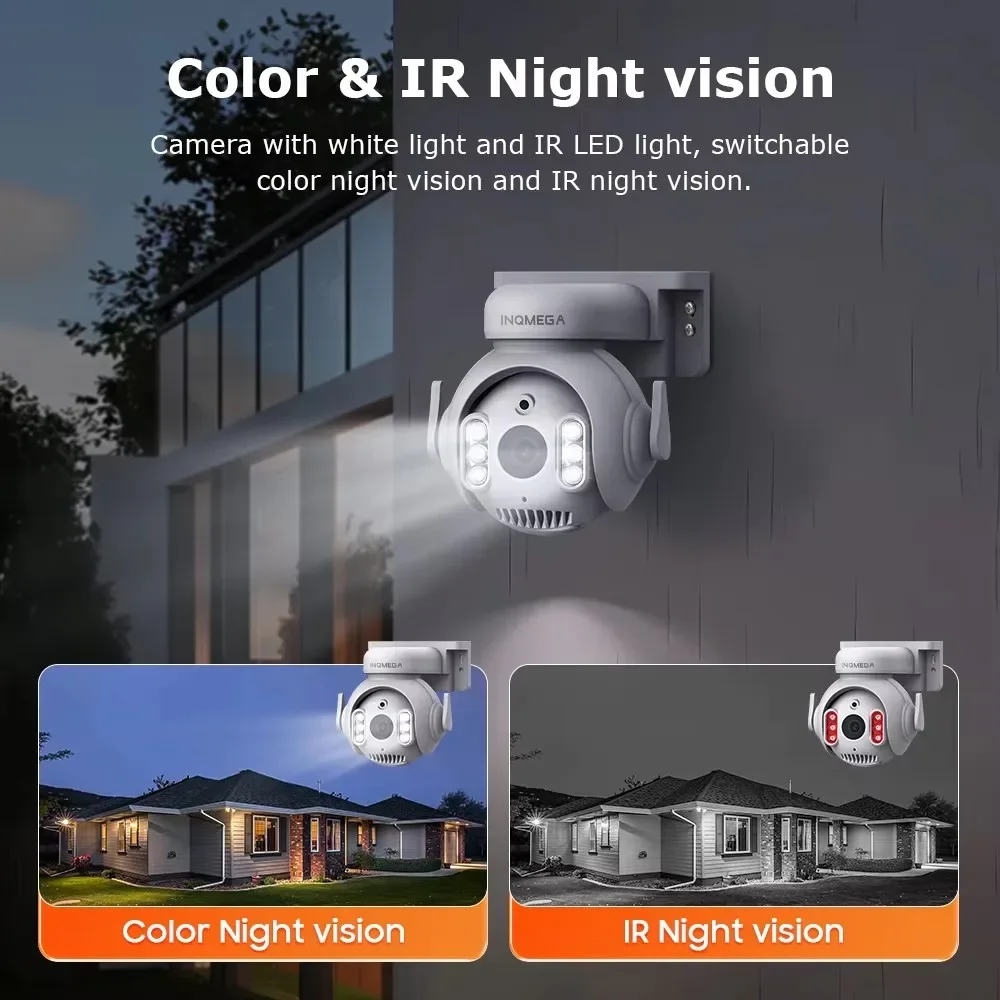 INQMEGA 5MP TUYA Smart Camera 2.4G WiFi Security Surveillance IP Camera with 2Way Audio Full Color Night Vision Motion Detection