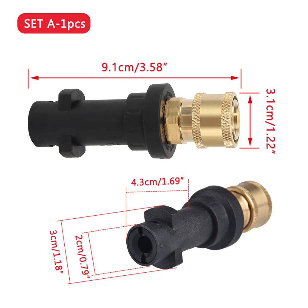 3600psi Compatible High Pressure Washer Gun Adapter, Only Replacement for Karcher K2, K3, K4, K5, K6, K7, 1/4'' Quick Connect