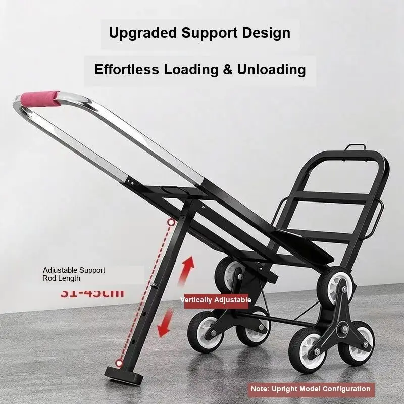 Climbing Stairs Hand-pulled Cart Portable Folding Household Heavy Luggage Trolley Labor-saving Truck