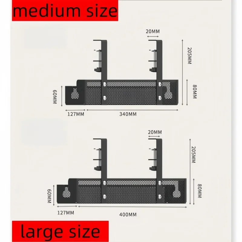 Under Desk Cable Management Tray No Drill Steel Desk Cable Organizers Wire Management Tray Cable Management Rack Storage Shelf