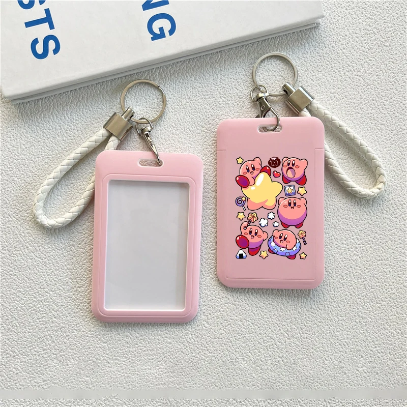 كيربي معرف شارة حامل أنيمي اسهم قلادة لبطاقة الهوية حامل بطاقة الطالب الكرتون غطاء بطاقة الائتمان حاملي الهوية البنك شارة #2