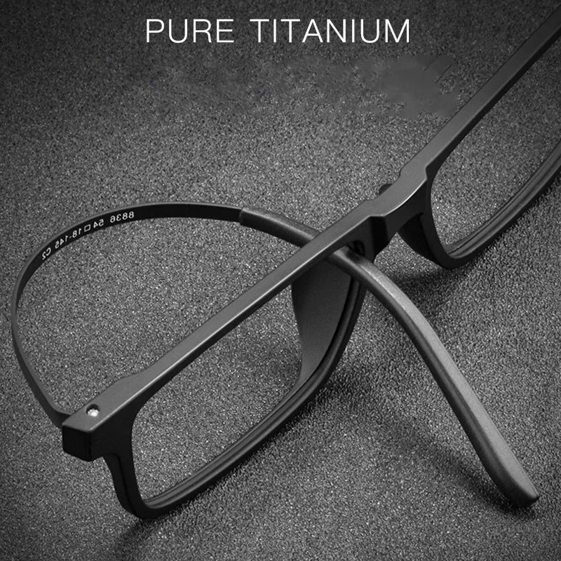 Ultra-light Comfortable Small Face Eyeglasses Women Square Pure Titanium Optical Prescription Glasses Frame Men