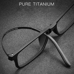 Ultra-light Comfortable Small Face Eyeglasses Women Square Pure Titanium Optical Prescription Glasses Frame Men