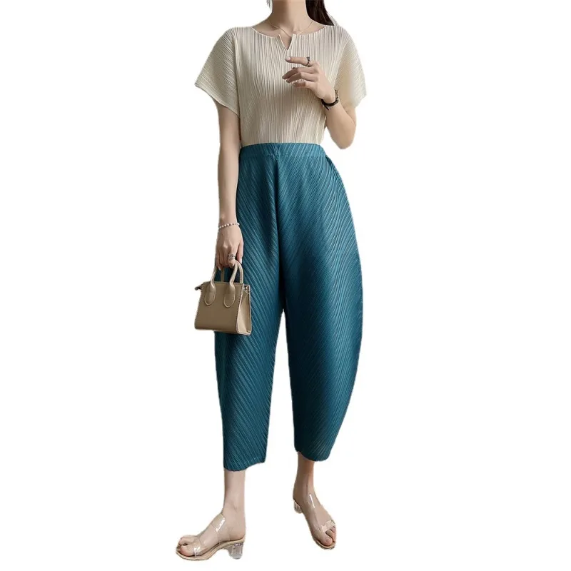 Autumn Pleated Pants Women's 2025 New Banana  Fashion  Casual Loose Wide-Leg  Streetwear Women