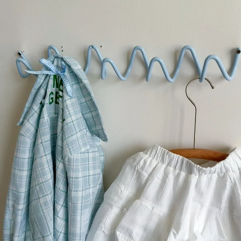 Wave Wall Coat Rack Bag Hat Clothes Organizer Racks Modern Minimalist Creative Cute Organizer Racks Entrance Hall Coat Rack