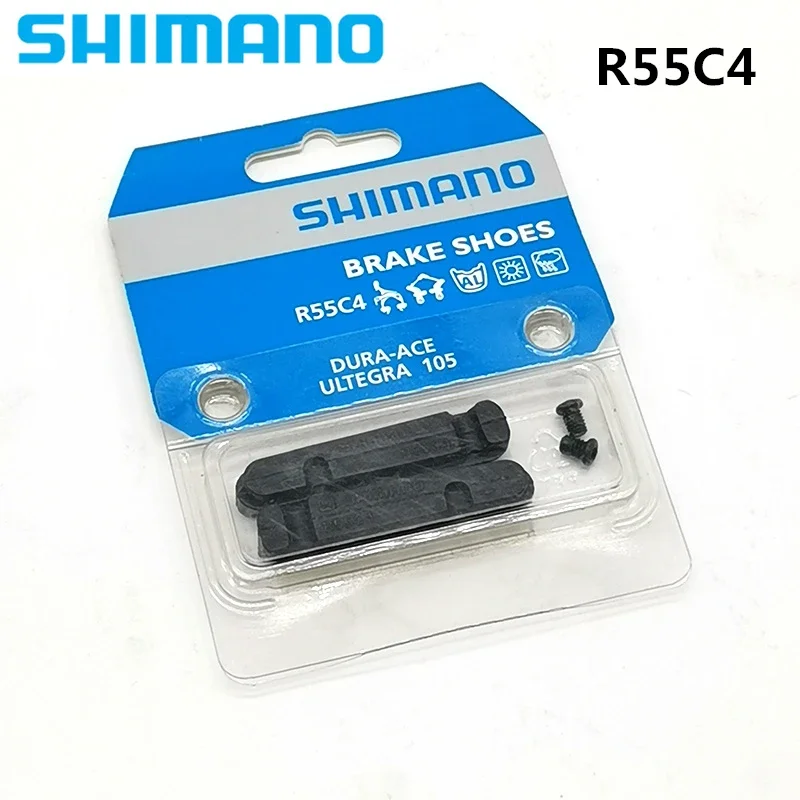 SHIMANO R55C4 Road Bicycle Cartridge Brake Shoes For BR-R9110/R9100/9010/9000/7900 Aluminium Alloy Rim EIEIO Bike Parts