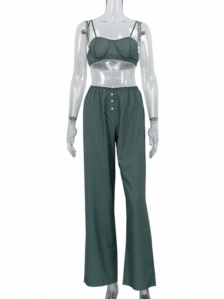 

2 Piece Women Sets 2026 New Arrival Spring Summer Matching Sets Two Pieces Sets Top And Wide Leg Pants Suits Outfits Clothing