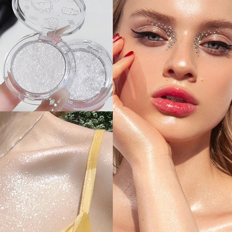 Highlight face brightening palette, natural luster, with pearlescent luster, long-lasting shiny fluorescence, fine powder