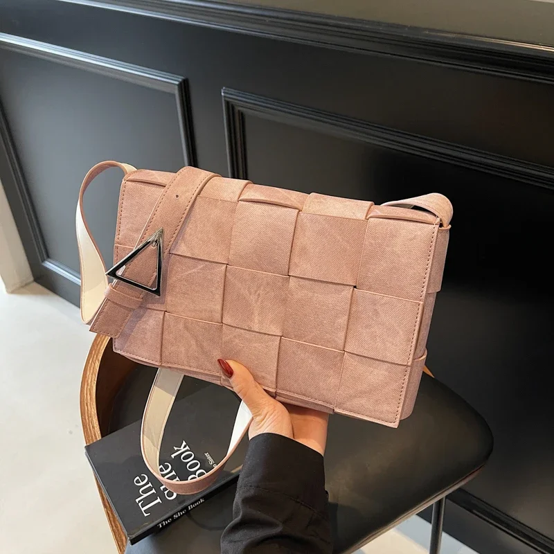 

Chic Ladies Messenger Bag Leather Crossbody Shoulder Handbag Tote Designer Brand With Inner Pockets