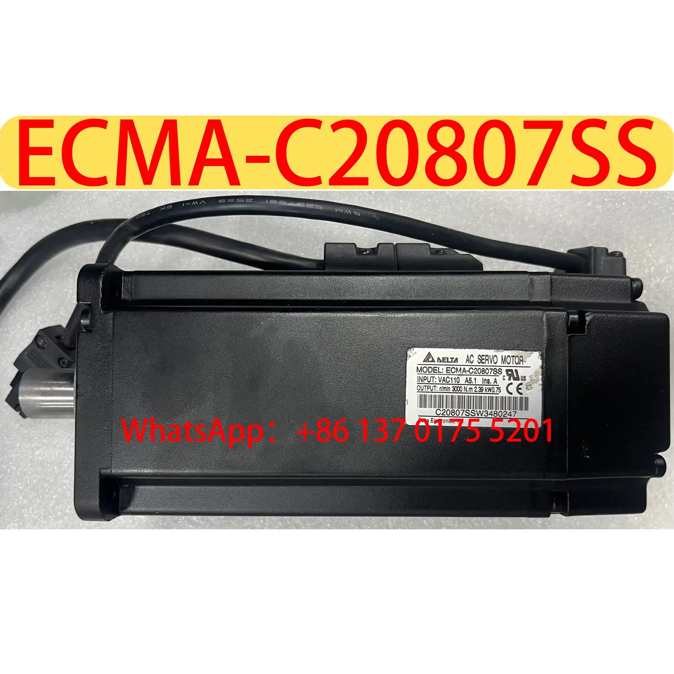 

ECMA-C20807SS Used Servo Motor，Tested ok，Fast shipping
