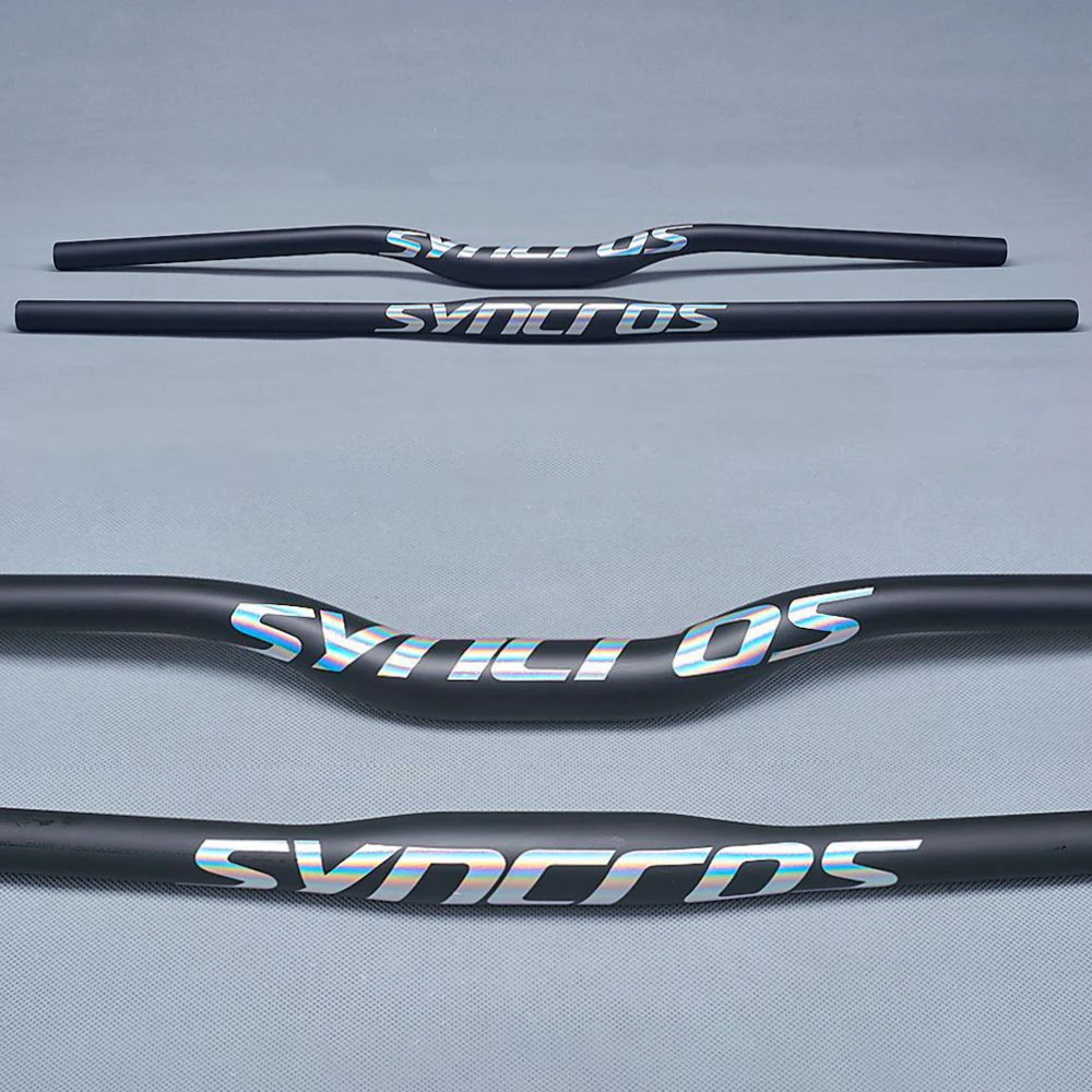 Syncros Carbon Fiber Handlebar Bike Mountain Bicycle MTB Rise / Flat Handlebar 31.8mm Dazzling Color White Logo