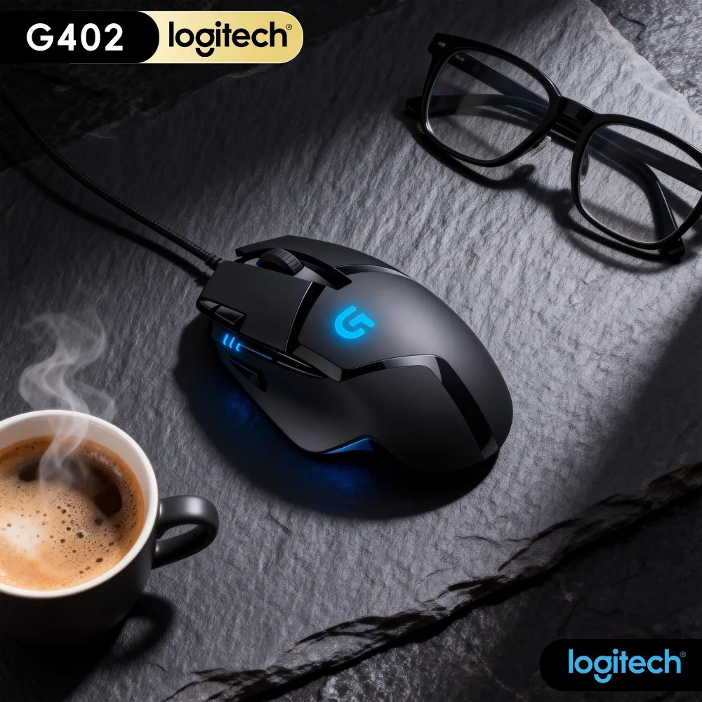 Logitech G402 Gaming Mouse On‑The‑Fly Instant DPI Toggle Lightweight Build For FPS MOBA Multiplayer Online Titles