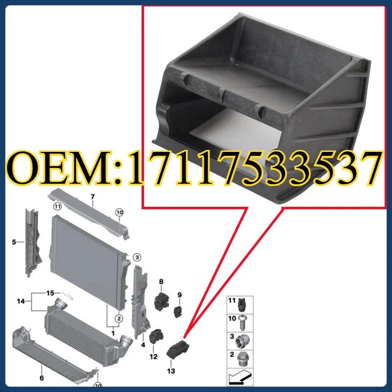 

Radiator Mounting Bracket For BMW X5 E70 F15 X6 E71 E72 F16 OEM:17117533537
