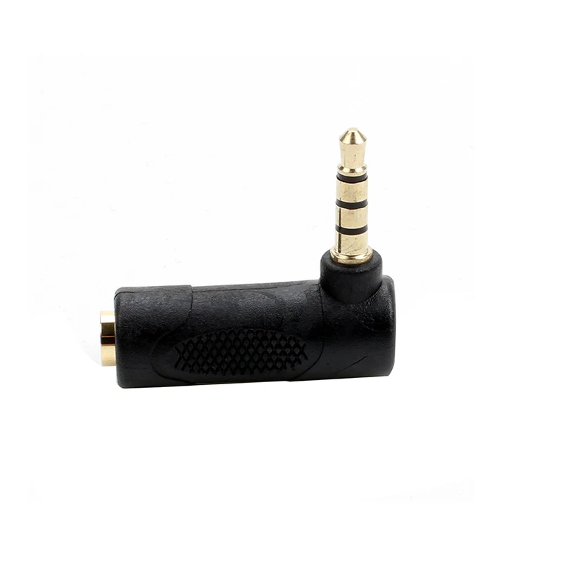 3.5mm Audio Stereo Adapter 90 Degree 3 Pole Right Angle Female To Male 4 Pole Plug L Shape AUX Headphone Jack Converter